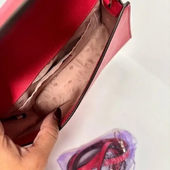 Kate Spade Carson Saffiano Leather Convertible Crossbody in Pink Ruby - Picture 2 of 6